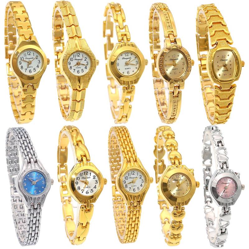 Wristwatches 10PCS-Lot Mixed Bulk Cute Watch Women Watches Ladies Girls Gold Stainless Steel Quartz Dress Wristwatch Gifts