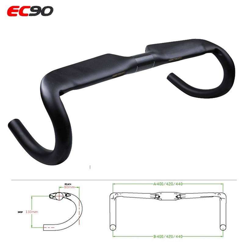 Bike Handlebars &Components 2021 EC90 Carbon Handlebar Road Drop Bar Bicycle 31.8MM 400-420-440 Part