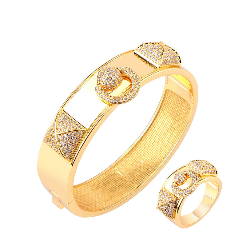 Retro ring with Zircon Bracelet for men and women to casual simple Valentine&#039;s Day gift