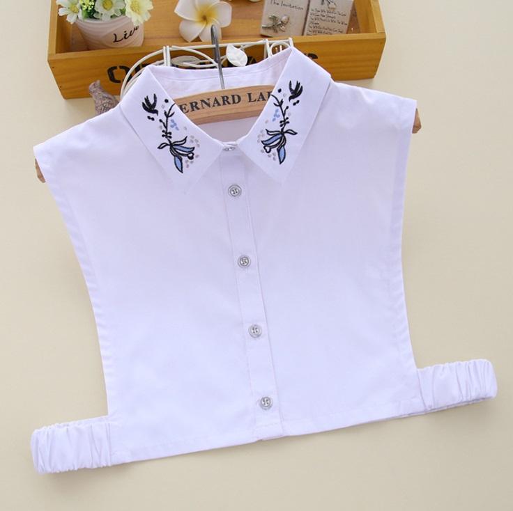 Chokers Ladies Women Adult Detachable Lapel Fake Collar Necklace Fashion Tree Branch Printing False Neckwear Sweater Clothing Accessory