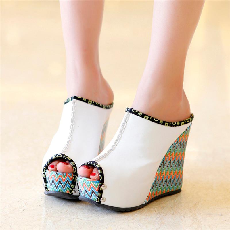 Slippers Womens Slipper Flats Open Toe Wedges Thick Bottom Shoes Comfortable Casual Feminina Zapatos De Mujer 2021 Gift