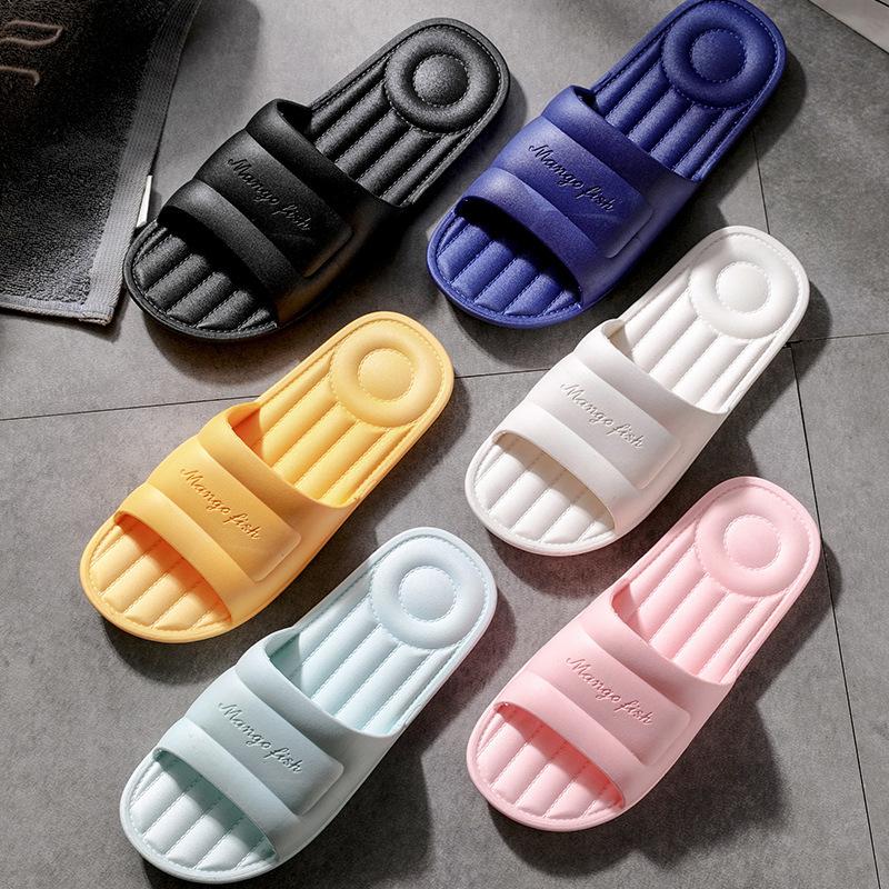 Slippers Couple Home Men Women Summer Outdoor Swimming Slides Bathroom Anti-skid Sandals Solid Soft Bottom Comfortable Shoes