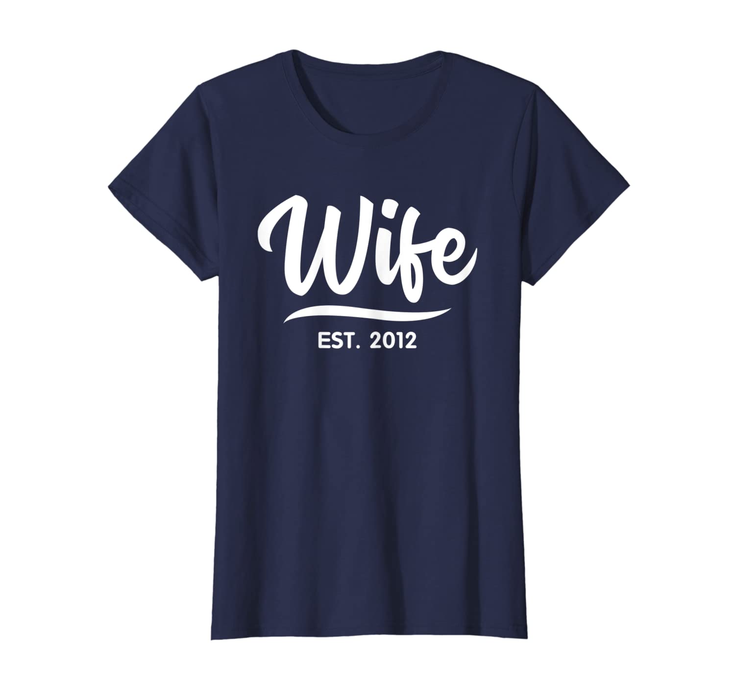 Womens Wife Est 2012 Shirt - 7th Wedding Anniversary Gift For Her T-Shirt