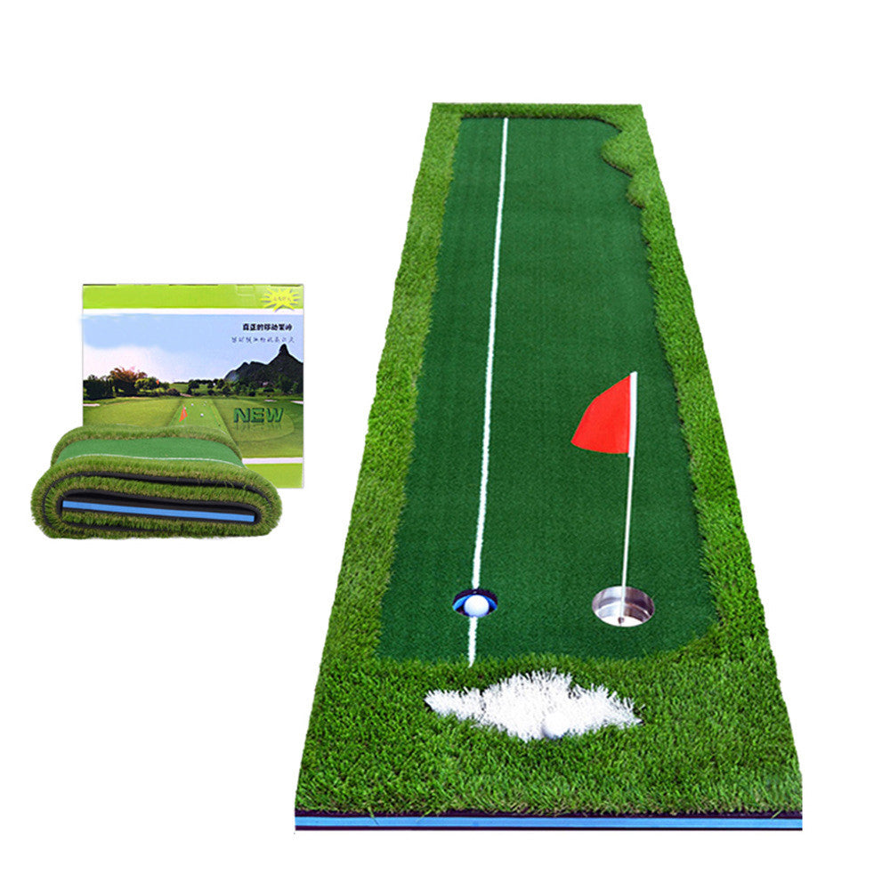 Portable 3m Indoor Outdoor Golf Training Aids Club Holder Office Home Mat Putting Green Trainer Putter Swing Fairway Lawn