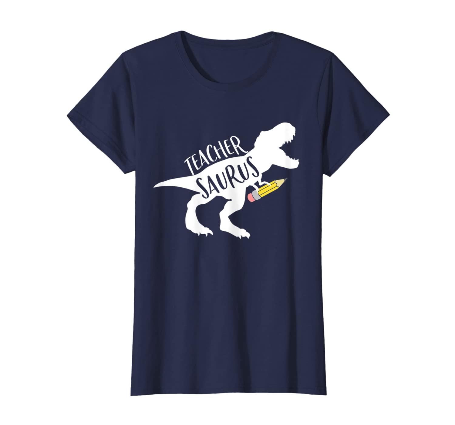 Womens Dinosaur Teacher Shirt Teachersaurus Rex Funny Dino Gift T-Shirt