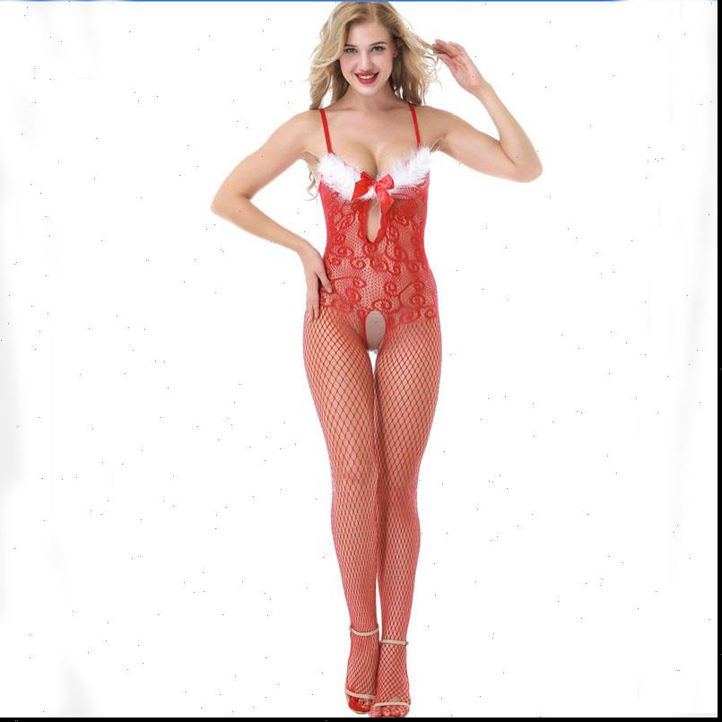 Interest pajamas Christmas evening Womens Sleepwears red one piece tight fitting suit