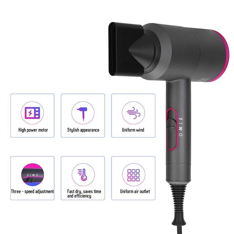 Electric Hair Brushes Dryer, Powerful Negative Ion Collection, Low Noise, Professional Style Makeup Artist&#039;s First Choice
