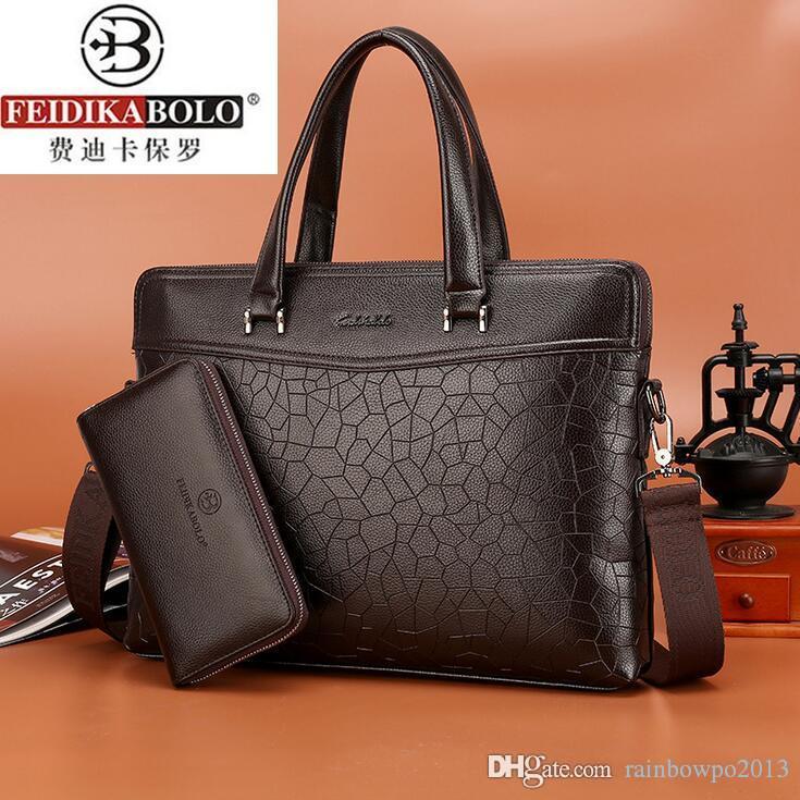 Factory wholesale men bag Embossed Leather Laptop Bags Fashion Leisure multifunctional leathers briefcase exquisite diamond handbag business