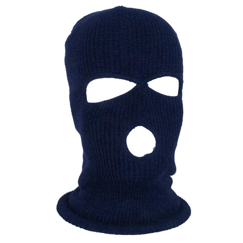 Scarves 3 Holes Winter Warm Full Face Cover Motorcycle Ski Mask Hat Balaclava Army Tactical Windproof Knit Beanies Scarf Masks