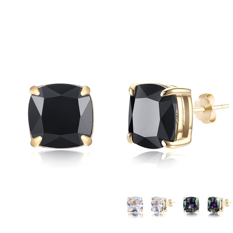 Stud ZEMIOR 925 Sterling Silver Earrings Simple Design Cubic Zirconia Woman Fashion Jewellery To Send Friends Gifts