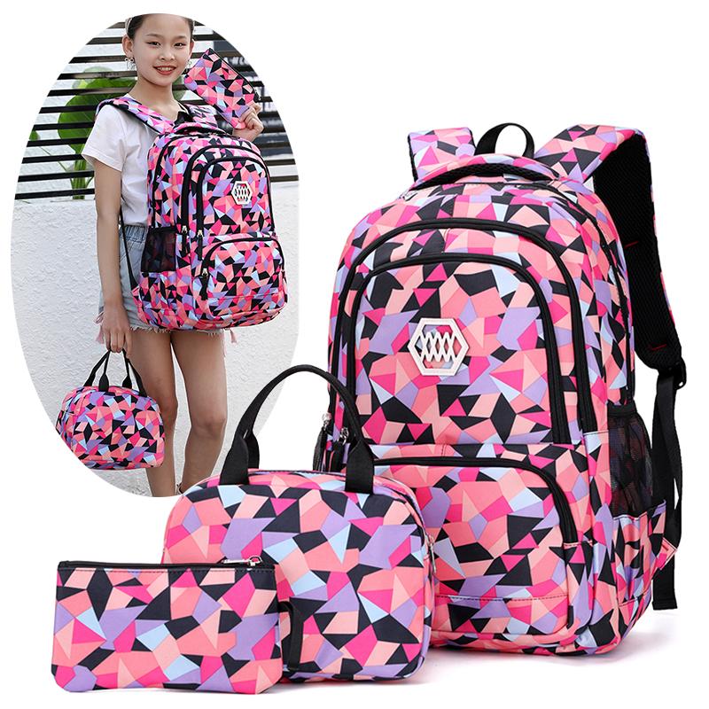 School Bags 3pcs-set Children For Boys Girls Backpacks Teenagers Schoolbag Large Capacity Primary Backpack