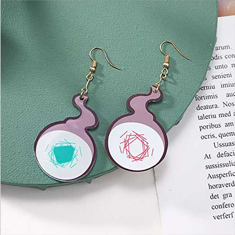 Dangle & Chandelier Fashion Jewellery Earrings Cosplay For Women Acrylic Cute Wildfire Earring Ear Stud Costume Accessories