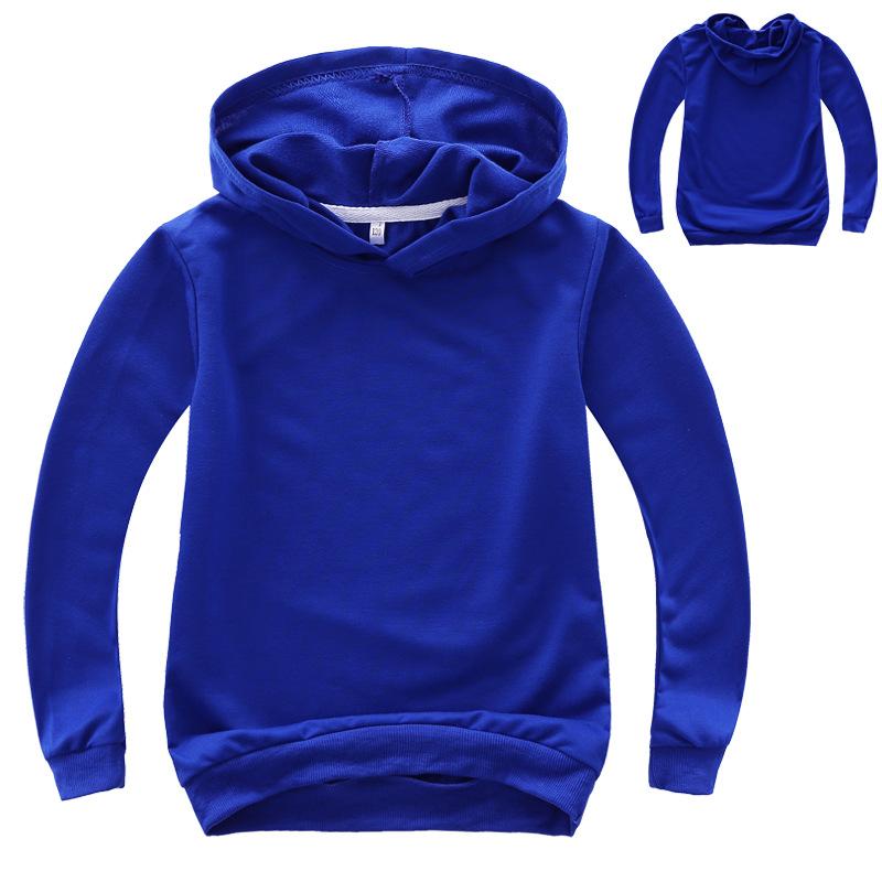 Kids Hoodies Plain Tops Coat Cotton Boys Hoodie Sweatshirt Girls Hooded Coat Children Teenage Outerwear School Clothing
