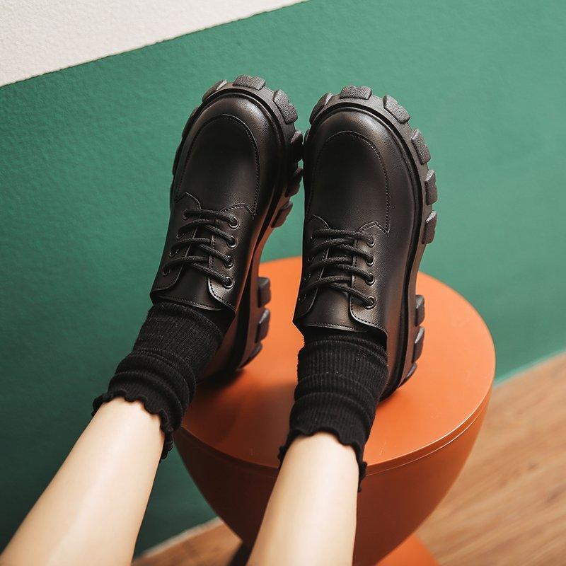 Boots OIMG Japanese School Uniform Jk Student Shoes Girls Women Kawaii Lolita Soft Sister Round Toe Platform Low Heel