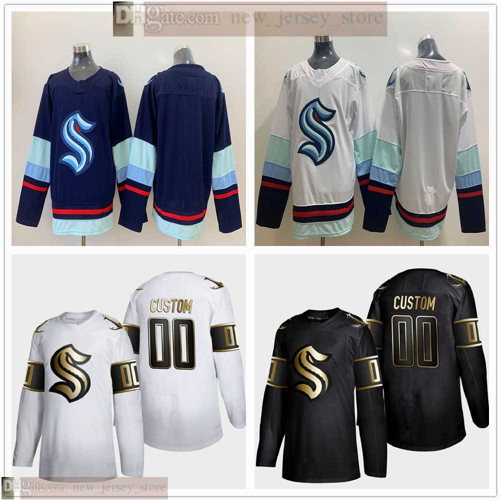 Custom 2021 Seattle Ice Hockey Jersey Top Quality Stitched Name ANY Number 23 Kraken 32th Jerseys Man Women Youth Kids