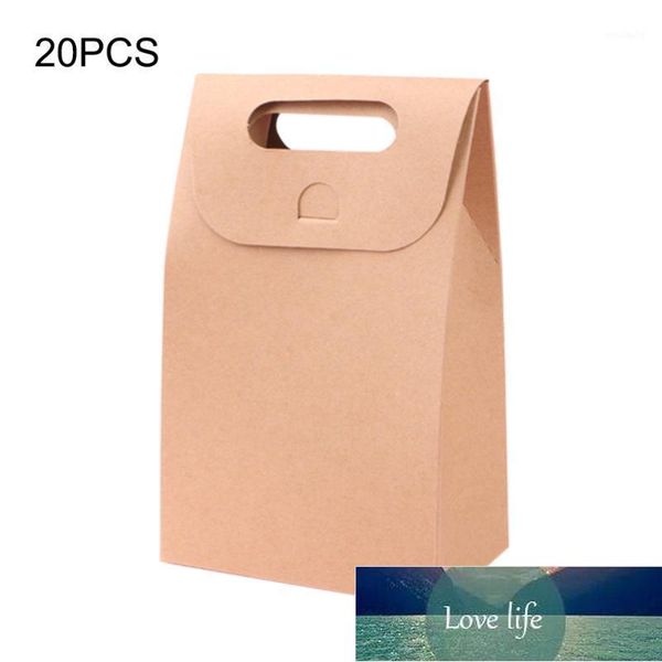 Gift Wrap 20pcs Kraft Paper Bag Festival Bags Wedding Birthday Party Candy Cupcake Box Cookies Cake Package Wrapping Supplies1