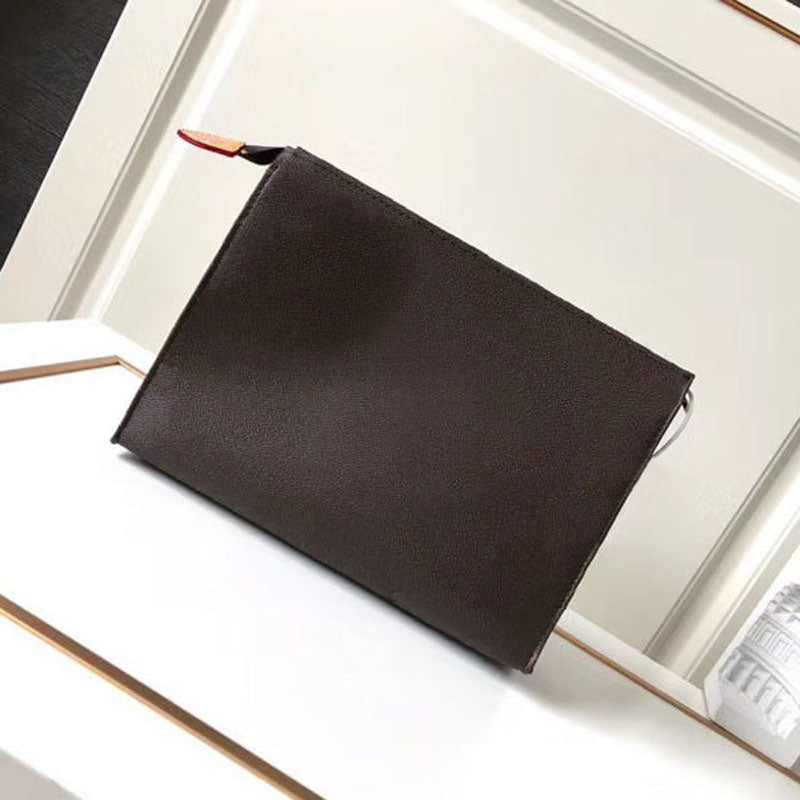 Fashion travel designer cosmetic bags toiletry toilet pouch 26 cm protection beauty case wash bag leather women clutch waterproof canvas men luxury