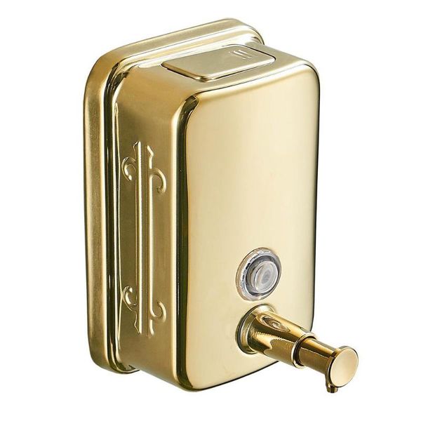 Liquid Soap Dispenser Luxuy Gold Wall Mounted Hand Bathroom Shampoo Box Wholesale And Retail 500-800-1000ML