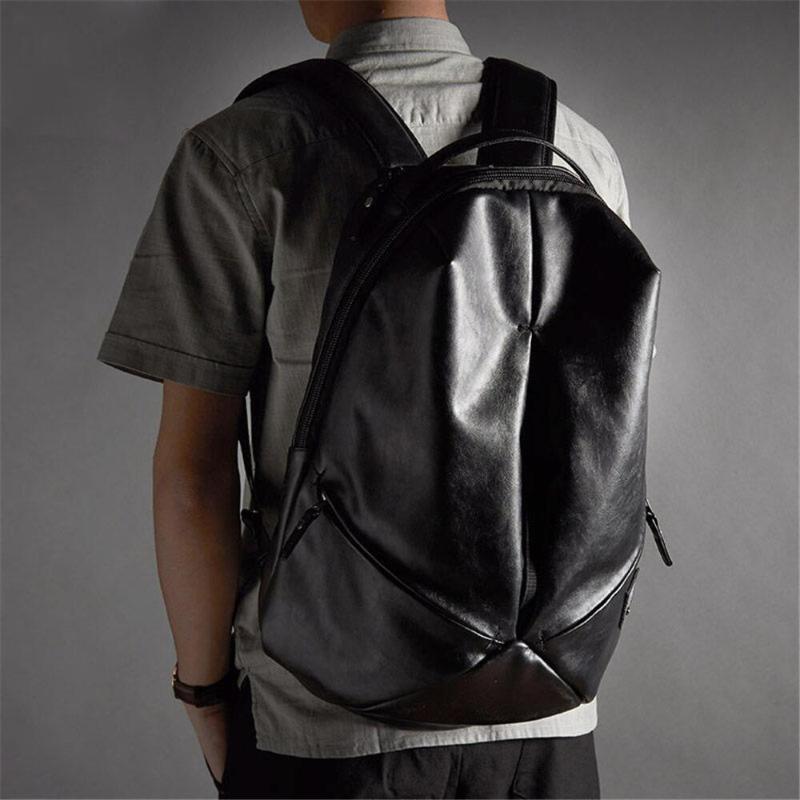 Backpack MTONG Simple Black Men Leather Business Bags For High Quality Laptop Male Shool Teenager Boys