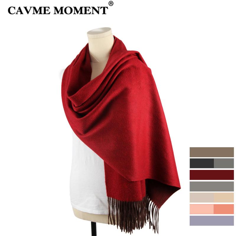 Scarves CAVME Thicken Cashmere Scarf Pashmina Ladies Luxury Long 100% Largue Size Wrap Shawl With Tassels 70*200cm 320g