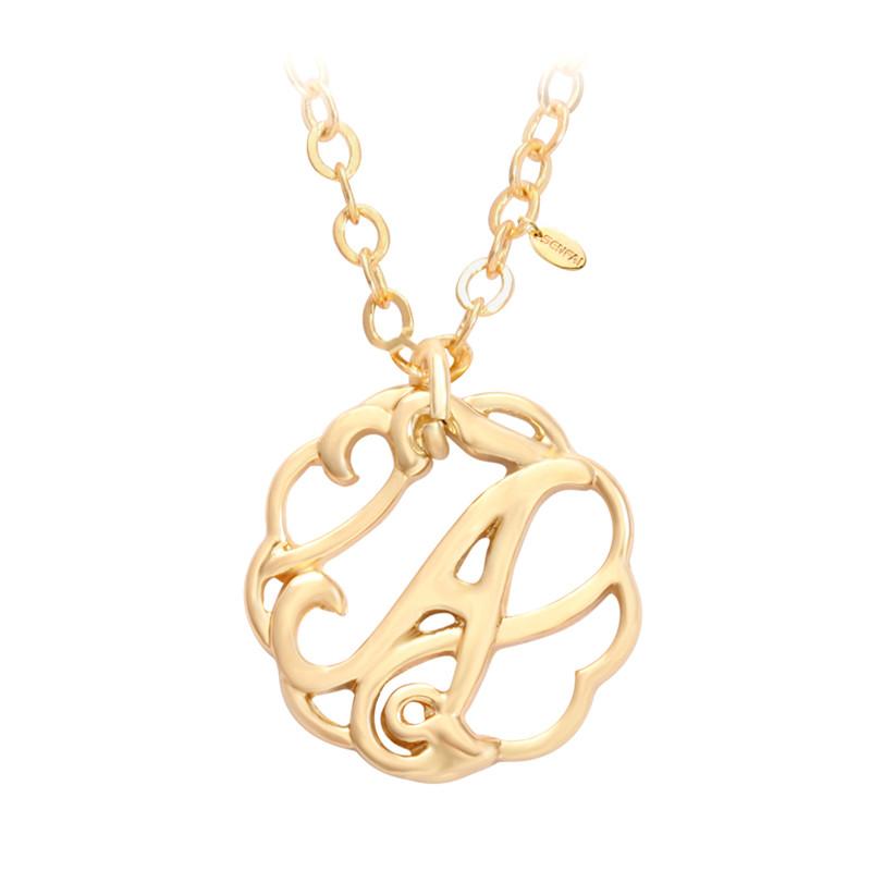 Pendant Necklaces Senfai A-Z Letters Cursive Initial Name For Women Choker Fashion Jewelry Birthday Gift