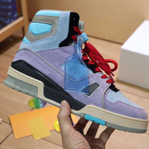 Masculino feminino designer moda altos tênis top tênis tênis tênis de luxo grosso casal casual shoess esportes ao ar livre slip não deslize