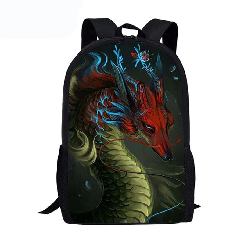 School Bags Cool Dragon Cartoon 3D Print Kids Primary Backpacks Book Bag Student Boys Bagpack Children Bookbag Schoolbag Mochila