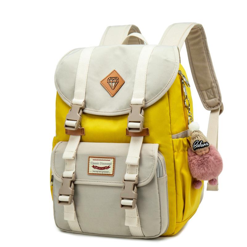 School Bags Classic Diamond Junior For Girls Backpack Concise Waterproof Campus Backpacks Student Children Bag
