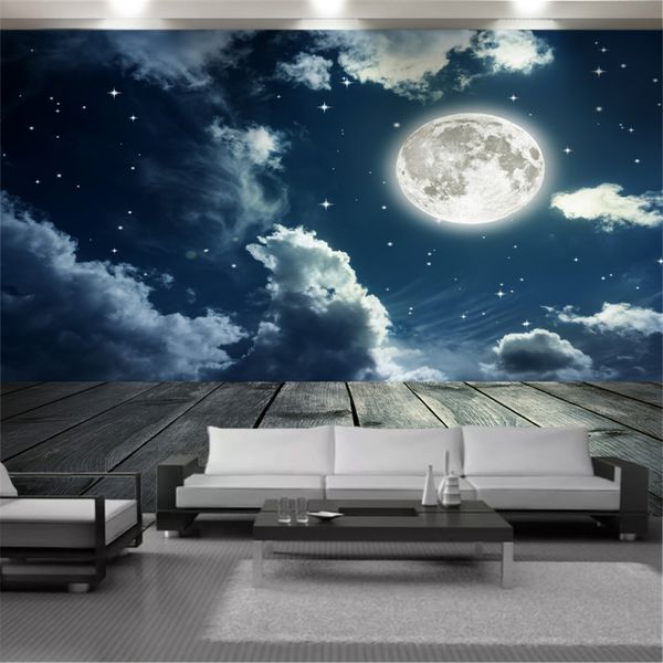 Romantic 3d Landscape Wallpaper Beautiful Space Planet Mural Living Room Bedroom Kitchen Home Improvement Painting Wallpapers