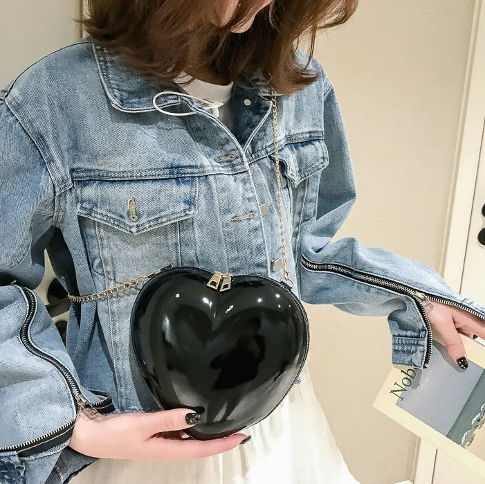 Women crossbody bags designers purse Luxury designer Zipper Candy PU Card Holder type peach heart chain Single Shoulder box Girl Fashion lovely dinn