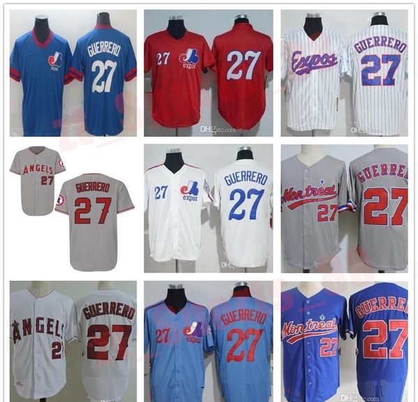 Men Women kids youth Baseball Hall Of Fame Montreal Expos #27 Vladimir Guerrero Jersey 1982 Vintage Mesh BP 2004 Retro Jerseys Shirts