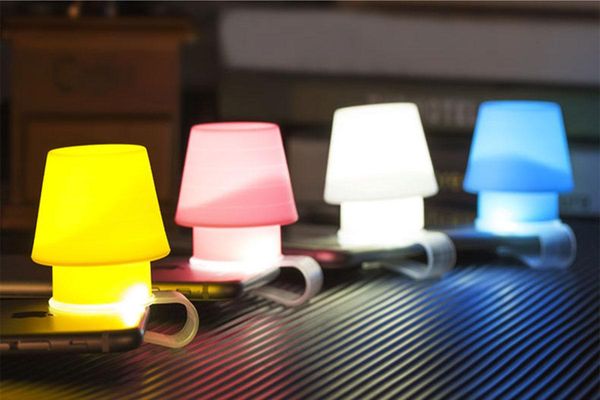 Lamp Covers & Shades Creative Gift Small Table Silicone Mobile Phone Bracket Night Light Lampshade Multi-function Bookmark Bedroom Bedside L