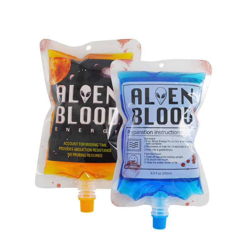 fake blood drinking bags vampire diaries drinkable 250ml energy juice beverage drink pouches with spout