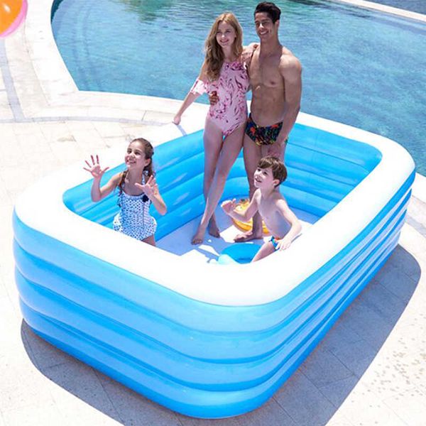 Inflatable Swimming Pool 1.5-1.8-2-2.6-3.05M 3-4 Layers Thickened Outdoor Summer Water Games Inflatable Pools For Adults Kids X0710