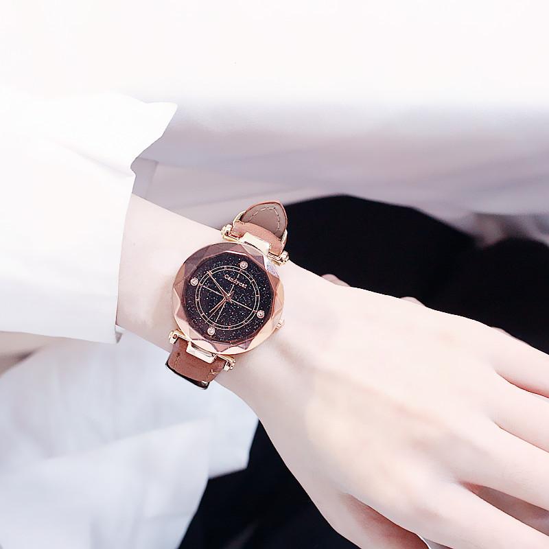 Wristwatches CandyCat Fashion Women&#039;s Watches Leather Women Quartz Wrist Watch Womens Top Ladies Relogio Feminino