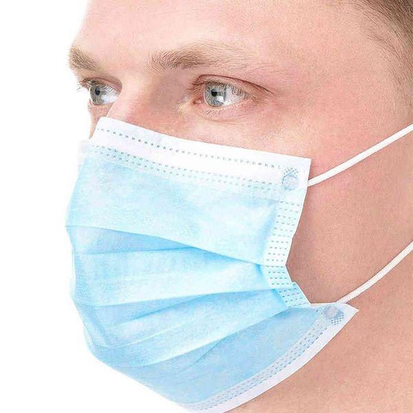 Protection USA in Stock Disposable and Mask 50pcs 3-Layer Personal Health with Earloop Mouth Sanitary Face Masks