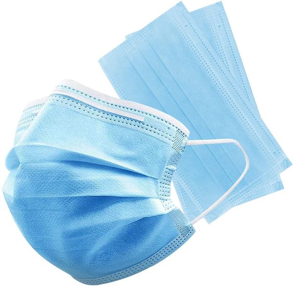 Protection USA 3-Layer in Thick Stock Disposable and Mask Personal Health with Earloop Mouth Sanitary Face Masks