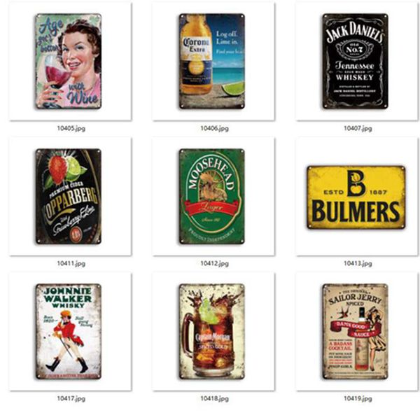 Metal Beer Poster Corona Extra Tin Signs Retro Wall Stickers Decoration Art Plaque Vintage Home Decor Bar Pub Cafe EEB5635