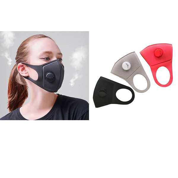 Breathing Valve Anti Dust Washable Face Mask PM2.5 Respirator Thick Mouth Cover Dustproof Anti-bacterial Reusable Cloth Cotton Masks