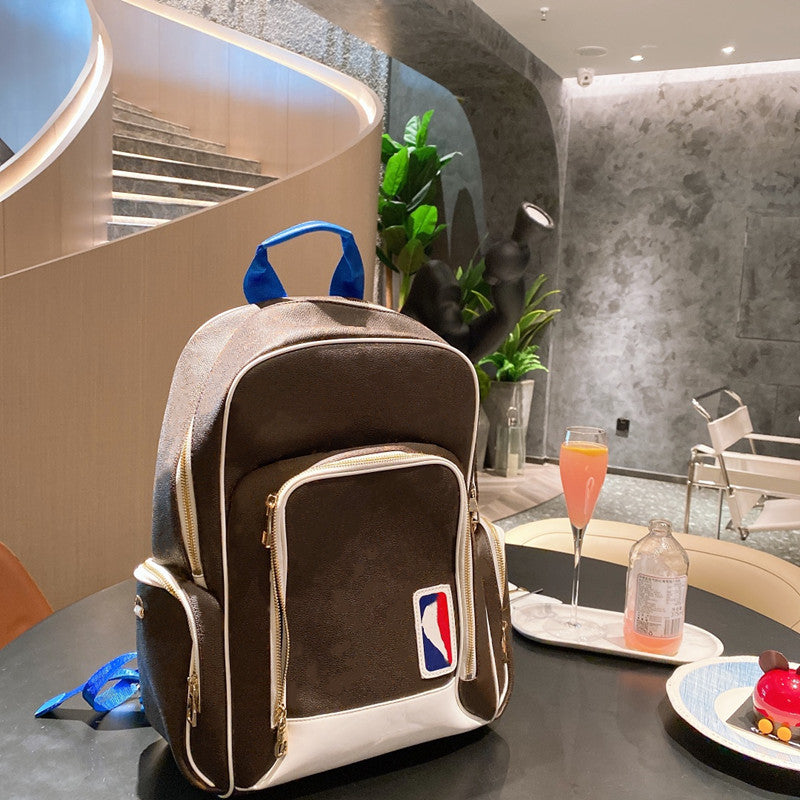 2021 High Quality Backpacks Classic Black Bag Fashion Knapsack Large Schoolbag Travel Bags Purse