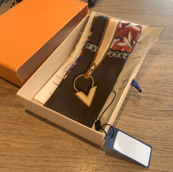 high quality Luxury brand womens fashion scarves designer headband classic handbag scarf silk material size 8x120cm #812288