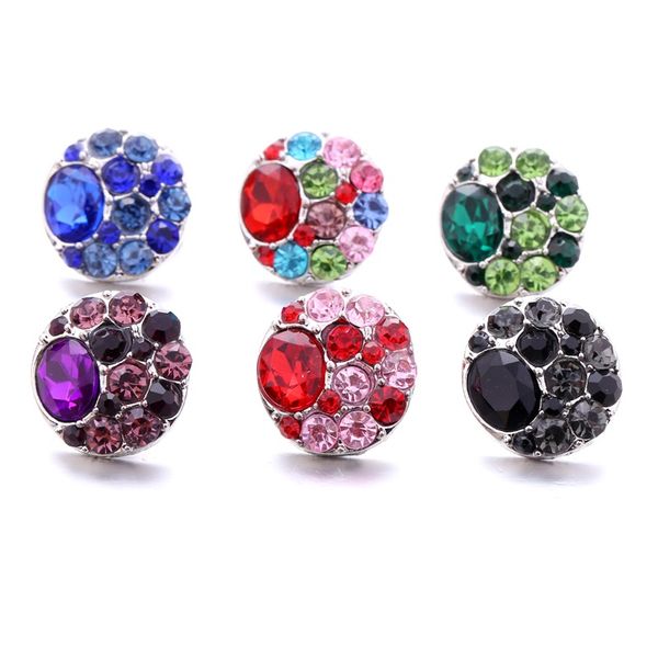 fascinating Colorful Rhinestone gadget fastener 18mm Snap Button Clasp charms for Snaps Jewelry Findings suppliers