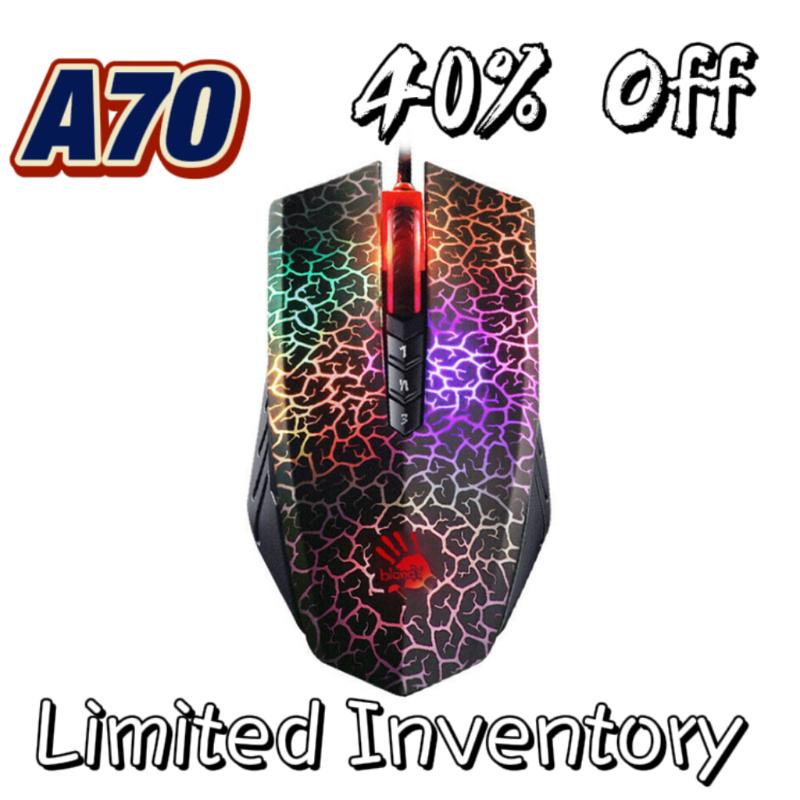 Mice For Bloody A70 A90 4000DPI USB Wired Gaming Mouse Optical Sensor Colorful Glare Professional Gamer PC Laptop