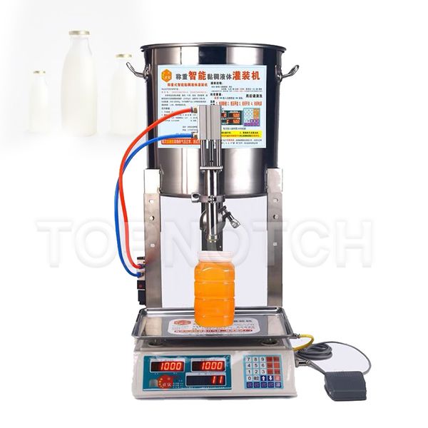 Automatic Small Honey Filling Machine Sesame Oil Sauce Yogurt Milk Weighing Liquid Quantitative Filler