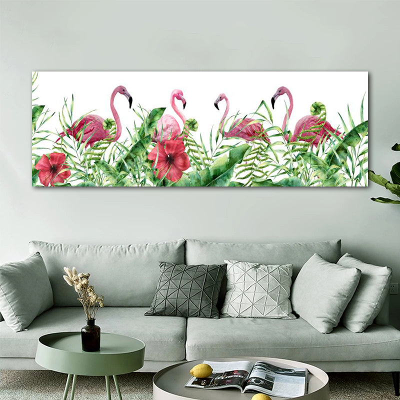 Flamingo Posters Home Decor Tropical Plants Canvas Painting Wall Art Pictures For Living Room Bedside Animal Prints Paintings