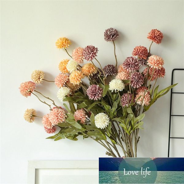 Dandelio Pompom Artificial Flower Branch Green Plants Wedding DIY Home Widding Decoration Valentines Day Gifts