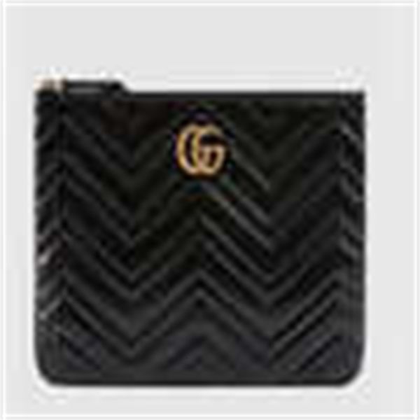 525541 leather pouch Leather Long Wallets Chain Wallet Pouches Key Card Holders Cases Purse Clutches