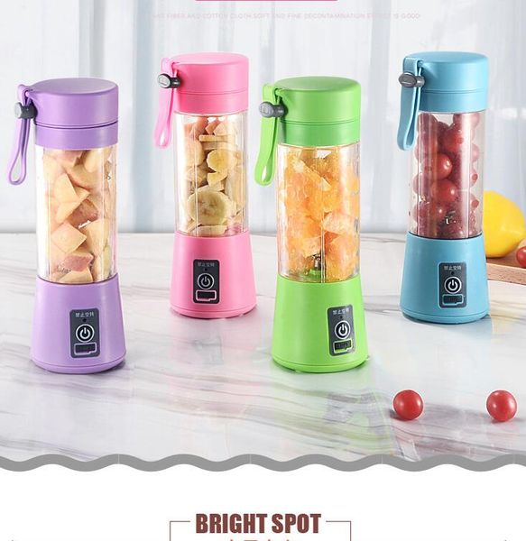 380ml Personal Blender Portable Mini Blenders USB Juicer Cup Electric Juicers Bottle Fruit Vegetable Tools