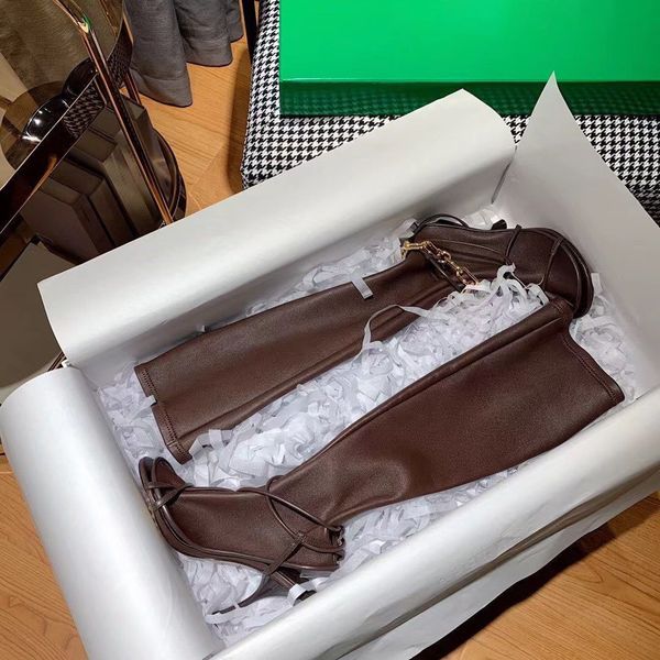 2021 autumn and winter elastic high-heeled boots, leather soles, sandals, boot barrel, two shoes