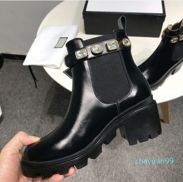 cowboy boots for women Womens Chunky Heel Work Tooling Shoe fashion Western Crystal Bee Star Desert Rain Boot Winter Snow Ankle Martin 6525